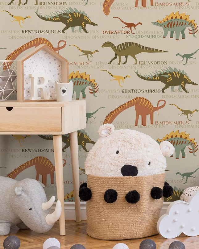 Studio Swaai – Retro Dino Safari Behang | Multicolor SW-73-DS01