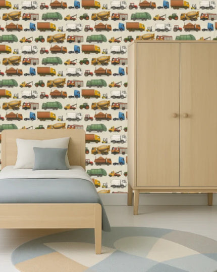 Studio Swaai – Stoere Werkvoertuigen Behang | Multicolor SW-79-SW01