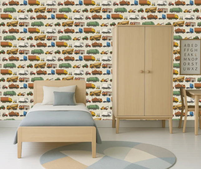 Studio Swaai – Stoere Werkvoertuigen Behang | Multicolor SW-79-SW01