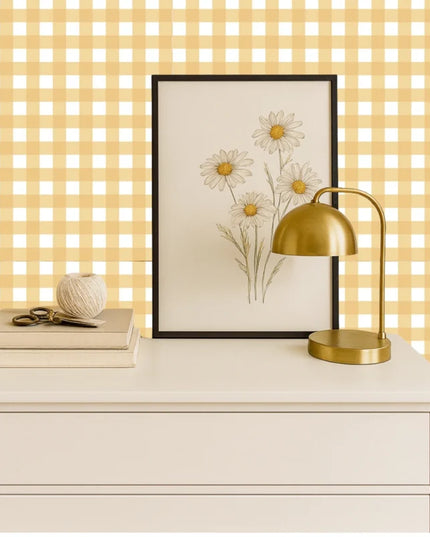 Studio Swaai – Honey Checks Behang | Geel SW-81-VR01