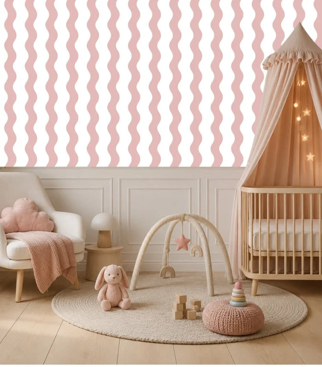 Studio Swaai - Blush Waves Behang | Roze SW-85-MW03