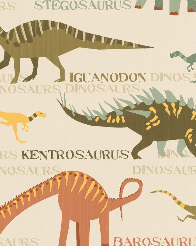 Studio Swaai – Retro Dino Safari Behang | Multicolor SW-73-DS01