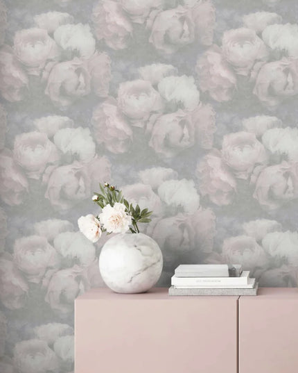 Studio Swaai – Pioenwals Blushmist Behang | Roze & Grijs SW-82-RR02