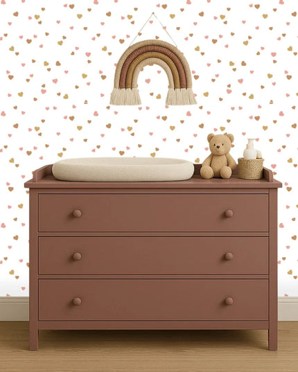 Studio Swaai – Hartjesdans behang | Terracotta & Roze SW-74-HC02
