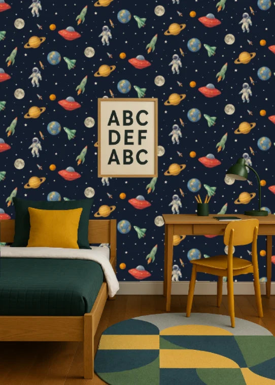 Studio Swaai – Space Explorer Behang | Nachtblauw SW-78-SE01
