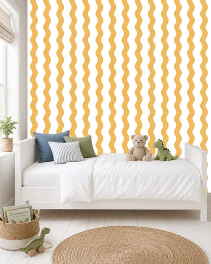 Studio Swaai - Ochre Waves Behang | Okergeel SW-85-MW02