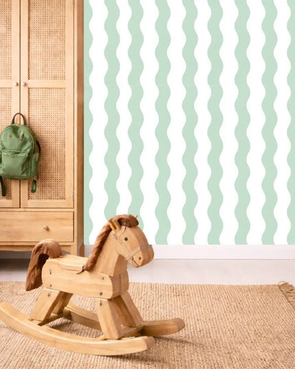 Studio Swaai - Minty Waves Behang | Mintgroen SW-85-MW01