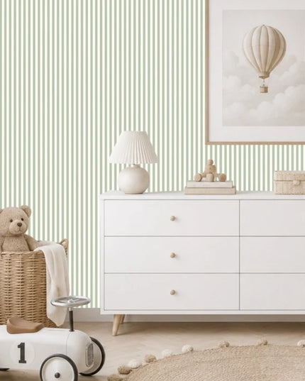 Studio Swaai – Sage Côte Stripes Behang | Groen SW-84-CS03