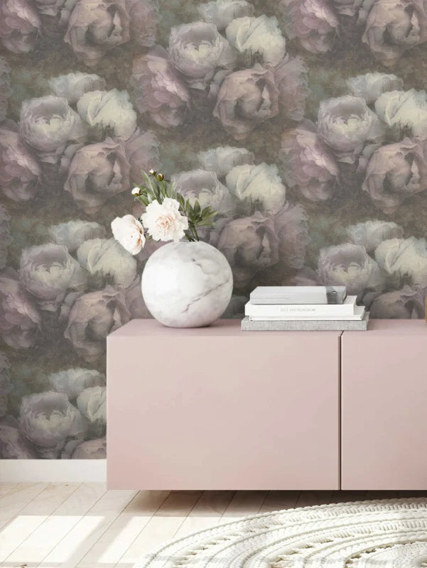 Studio Swaai – Pioenwals Lilasage Behang | Lila & Groen SW-82-RR04