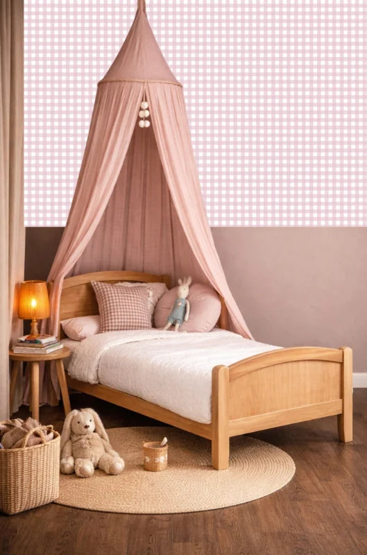 Studio Swaai – Rosy Lilac Checks Behang | Lila SW-81-VR02